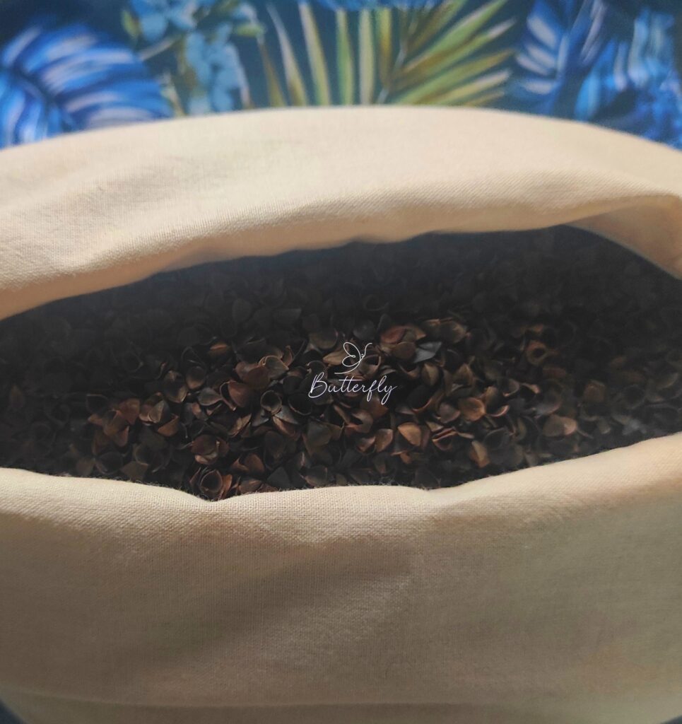 poduszka przeciwzmarszczkowa z wypełnieniem z gryki