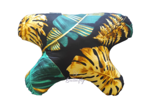 butterflydreams poduszka antyzmarszczkowa zielono-złota z wypelnieniem z kulki silikonowej