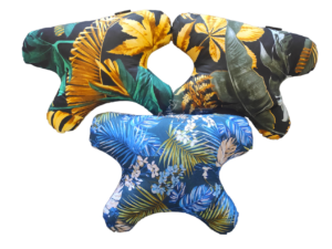 butterflydreams poduszka antyzmarszczkowa niebieska z wypelnieniem z kulki silikonowej