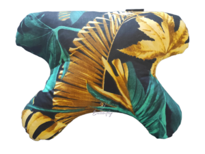 butterflydreams poduszka antyzmarszczkowa zielono-złota z wypelnieniem z kulki silikonowej