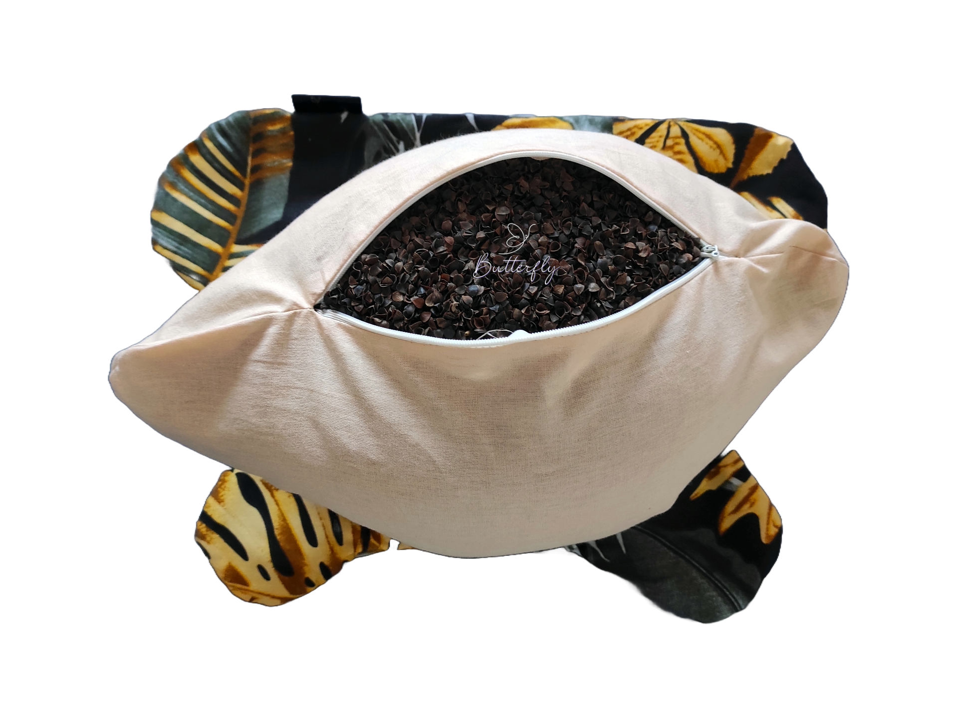 butterflydreams poduszka antyzmarszczkowa czarna z wypelnieniem z gryki