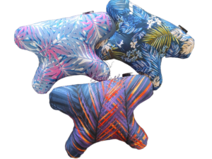 butterflydreams poduszka antyzmarszczkowa fioletowo-pomarańczowa z wypelnieniem z kulki silikonowej