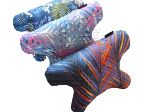 butterflydreams poduszka antyzmarszczkowa fioletowo-pomarańczowa z wypelnieniem z kulki silikonowej