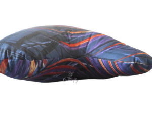 butterflydreams poduszka antyzmarszczkowa fioletowo-pomarańczowa z wypelnieniem z kulki silikonowej