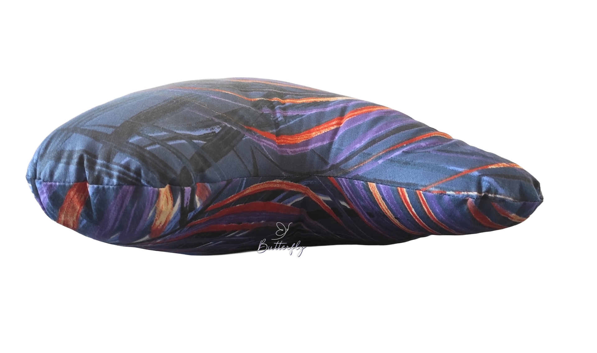 butterflydreams poduszka antyzmarszczkowa fioletowo-pomarańczowa z wypelnieniem z kulki silikonowej