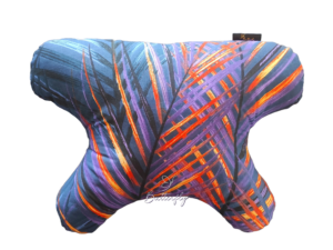 butterflydreams poduszka antyzmarszczkowa fioletowo-pomarańczowa z wypelnieniem z kulki silikonowej