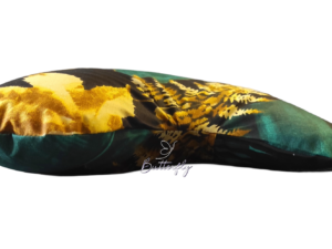 butterflydreams poduszka antyzmarszczkowa zielono-złota z wypelnieniem z gryki