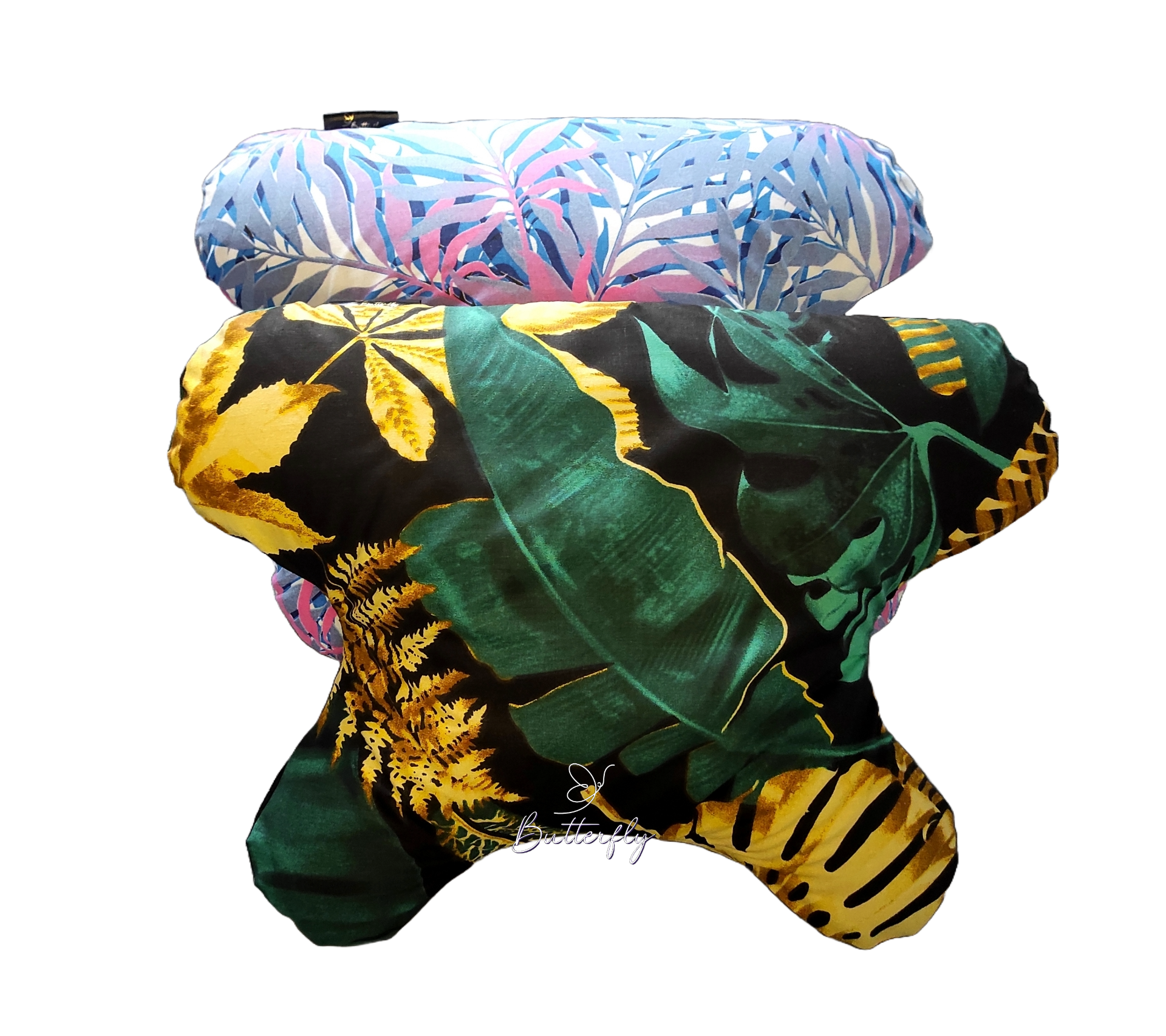 butterflydreams poduszka antyzmarszczkowa zielono-złota z wypelnieniem z gryki