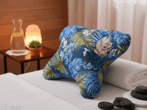 butterflydreams poduszka antyzmarszczkowa niebieska z wypelnieniem z kulki silikonowej