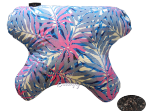 Poduszka Przeciwzmarszczkowa Butterfly Dreams z gryką różowo-noebieskie liście