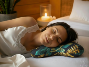 poduszka przeciwzmarszczkowa Butterfly Dreams Zielono Złota