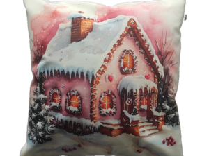 Świąteczna poduszka dekoracyjna Domek