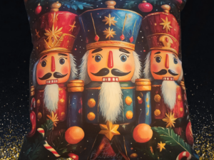 Świąteczna poduszka dekoracyjna Dziadek do orzechów