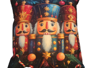 Świąteczna poduszka dekoracyjna Dziadek do orzechów